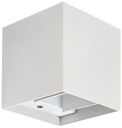 RABALUX 7397 Solin, външна алуминиева стенна лампа, G9 1xMAX 42W, матово бяло, IP54, 10x10x10cm, ъгъл на лъча нагоре и надолу, ф