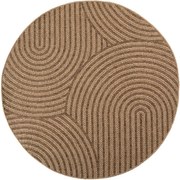 Кафяв кръгъл килим за открито и закрито ø 120 cm Timber 1401 – Ayyildiz Carpets