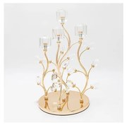 Декоративен свещник 20x36 см златист