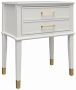 Бяло нощно шкафче Westerleigh – CosmoLiving by Cosmopolitan
