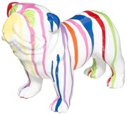 Статуя atmosphera Bulldog, 19 см, Бяла смола
