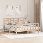 3191981 vidaXL Рамка за легло без матрак, 160x200 см, масивна чамова дървесина