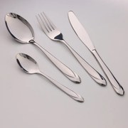 Комплект 24бр. прибори за хранене OEM GS-101332S2, За 6 души, Неръждаема стомана 410, Сребрист металик