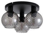 Searchlight 44521SM - Таванно осветително тяло RADIANCE 3xE27/60W/230V диам. 37,5 cm черно