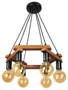 Полилей ПОРТО, палисандър, 6xE27