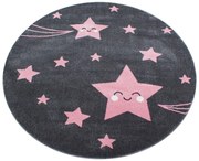 Розово-сив детски килим ø 120 cm Kids – Ayyildiz Carpets