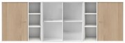 Бял стенен скрин от дъб Hammel , 206 x 69 cm Mistral Kubus - Hammel Furniture