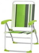 Алуминиев къмпинг стол - 8 позиции - Зелен