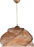 Висящ полилей PENTAGONE 1xE27/60W/230V кафяв