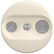 Kliklap - Ретро абонатна телевизионна розетка TV+R (крайна) без рамка бежова
