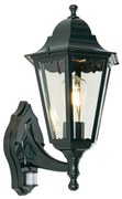 Външен стенен фенер тъмно зелен със сензор за движение IP44 - New Orleans up