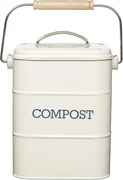 Бял контейнер за компостируеми отпадъци 3 L Living Nostalgia - Kitchen Craft