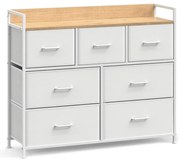 Скрин с чекмеджета KIRA бял/кафяв