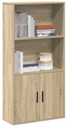 860420 vidaXL Библиотека, сонома дъб, 60x24x120 см, инженерно дърво