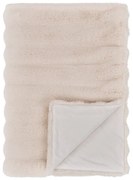 Кремаво одеяло от изкуствена кожа 130x180 cm Galena – House Nordic