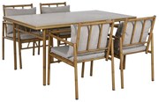 Комплект от маса с 4 стола Home ESPRIT Алуминий 160 x 90 x 75 cm (5 Части)