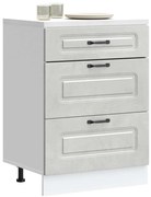 854283 vidaXL Кухненски шкаф, "Kalmar", бетонно сив, инженерно дърво