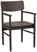 Тъмнокафяв трапезен стол от масивен дъб Maidstone – Rowico