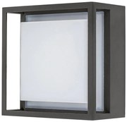 RABALUX 7110 Mendoza, външна стенна лампа, антрацит, алуминиева основа с опалов пластмасов капак, LED 6.5W 530lm, 3000K, 16x16x9