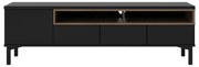 Черна маса за телевизор 156x48x48 cm Roomers – Tvilum