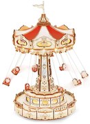 RoboTime - 3D пъзел с музикална кутия Верижна въртележка 3xAAA