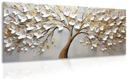 Картина на платно – Златно дърво с цветя