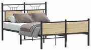 4106978 vidaXL Рамка за легло без матрак сонома дъб 120x200 см инженерно дърво