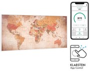 Klarstein Wonderwall Air Art Smart, инфрачервен нагревател, 120 х 60 см, 700 W, приложение, свят