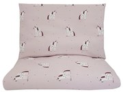 EKO - Спално бельо от памучен муселин за детско креватче UNICORN 2 части