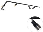 Модерна релсова система за осветление с 5 прожектора цвят оръжейно сиво 1-фазов - Iconic Kohua