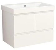 Конзолен PVC шкаф AMBROGIO-75 9048-75W+УМИВ. 5953W-76CM, Inter Ceramic, 61.5х75.5х46см