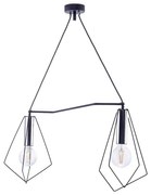 Jupiter 1662 - Пендел KAIR 2xE27/60W/230V черен/хром