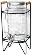 Стъклен диспенсър 4L с метална стойка (K9945-4)