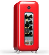 Klarstein Shirley 15 Uno, охладител за вино, 15 бутилки, 5 - 20 °C, сензорно управление, ретро