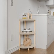 Дървена етажерка в естествен - бежов цвят 44x32x79см.