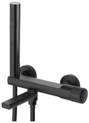 Mexen Diamond батерия за вана с душ комплект, черен - 71530-70