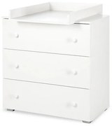 KLUPŚ - Детски комод с повивалник PAULA бял