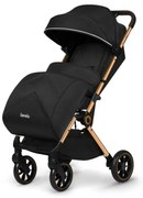 Lionelo - Детска количка CLOE черен/златист