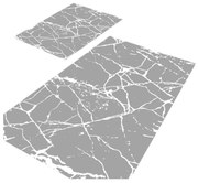 Сиви килими за баня в комплект 2 бр. 60x100 cm Cracks – Mila Home