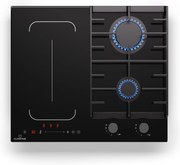 Klarstein MultiChef 4, индукционен и газов котлон, 4 зони за готвене, 2 газови горелки, 2 индукционни котлона, FlexZone