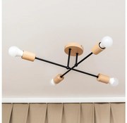 Плафониера CAMBRIDGE 4xE27/15W/230V, изработена от бор