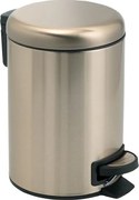 Gedy - кош за отпадъци POTTY 5 л с плавно затваряне, матово златисто покритие