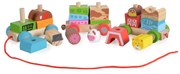 Moni toys  -  Дървен фермерски влак 2036