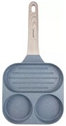 Тиган с 3 отделения Klausberg KB 7817, 18.5 см, Мраморно покритие, Индукция, Сив