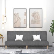 375865 vidaXL 2-местно разтегателно канапе, светлосиво, текстил