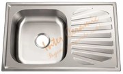 Кухненска мивка ICK 8022 R TAMPICO, неръждаема стомана, дясна, със сифон, 80x50см