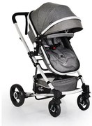 Комбинирана детска количка Gigi MONI - тъмно сив