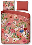 Оранжево двойно удължено спално бельо от памучен сатен 240x220 cm Amalia – Descanso