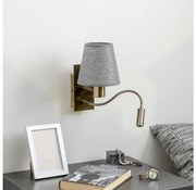 Brilagi - LED Аплик NUBILA 1xE27/25W/230V + LED/3W месинг/сив