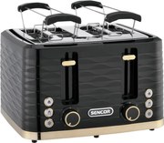 Sencor - Тостер с четири отвора 1600W/230V черен/бежов